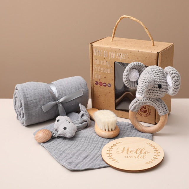Cadeauset voor Baby’s – Dieren Thema in Luxe Geschenkdoos
