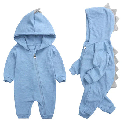 Hooded Dinosaur Onesie voor Baby’s – Zacht Katoen