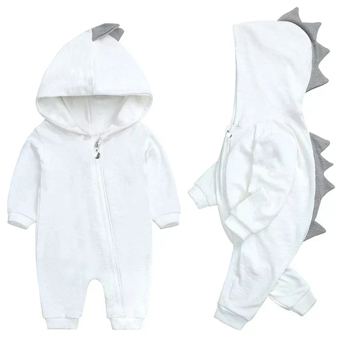 Hooded Dinosaur Onesie voor Baby’s – Zacht Katoen