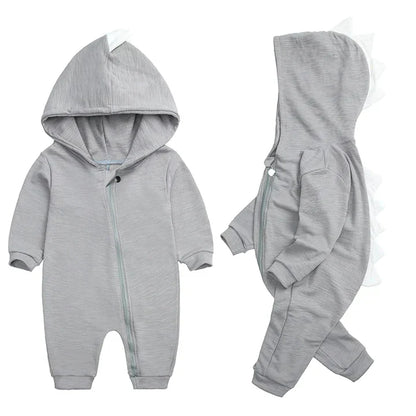 Hooded Dinosaur Onesie voor Baby’s – Zacht Katoen