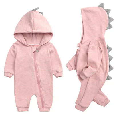 Hooded Dinosaur Onesie voor Baby’s – Zacht Katoen