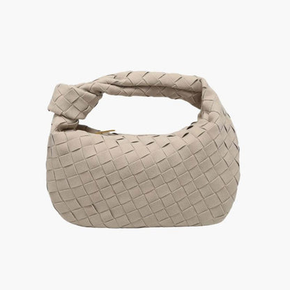 Saferyl – Women’s Mini Suede Shoulder Bag with Woven Knot Design
