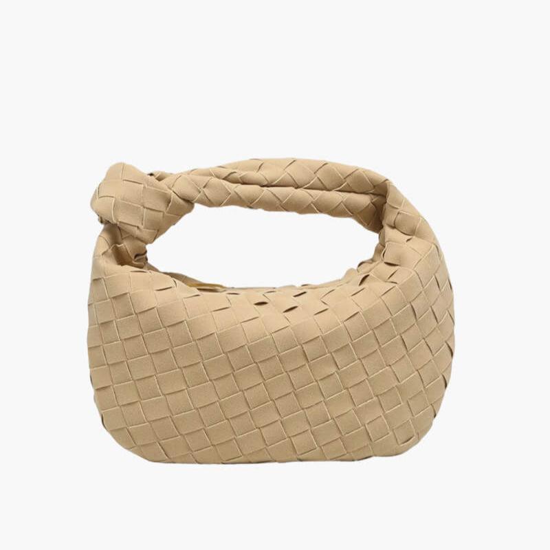 Saferyl – Women’s Mini Suede Shoulder Bag with Woven Knot Design