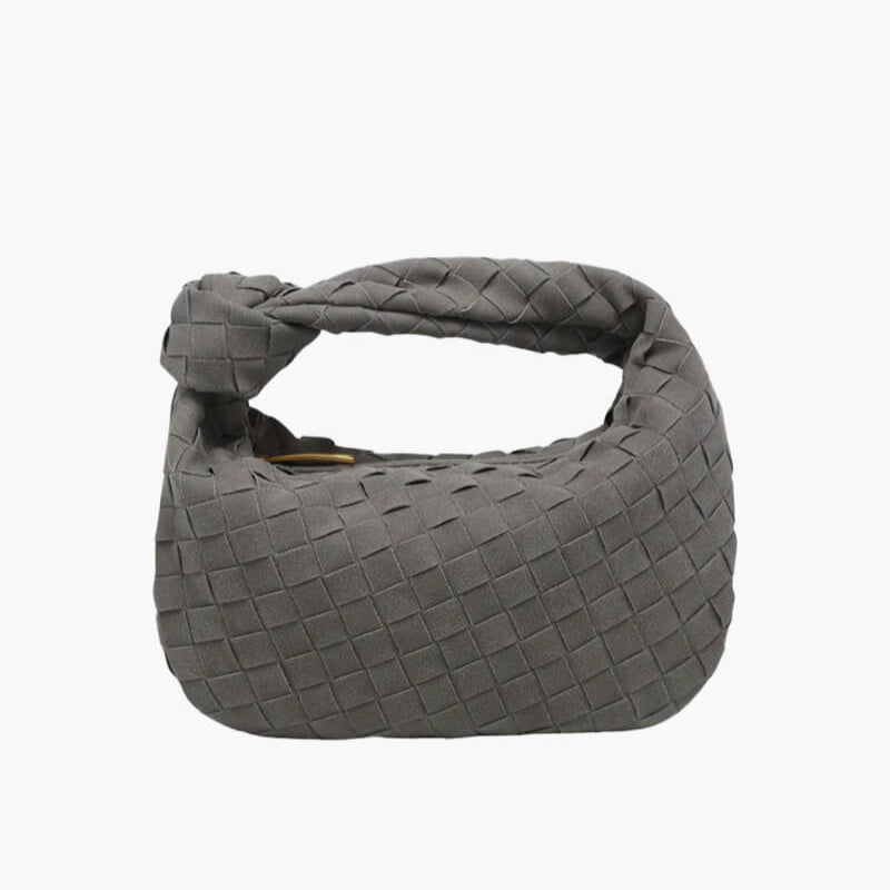Saferyl – Women’s Mini Suede Shoulder Bag with Woven Knot Design