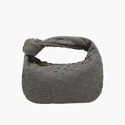 Saferyl – Women’s Mini Suede Shoulder Bag with Woven Knot Design