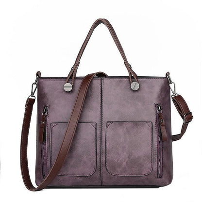Saferyl – Women’s Vintage PU Leather Shoulder Bag with Adjustable Crossbody Strap