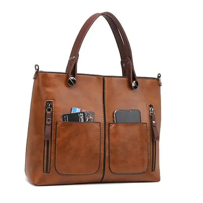 Saferyl – Women’s Vintage PU Leather Shoulder Bag with Adjustable Crossbody Strap